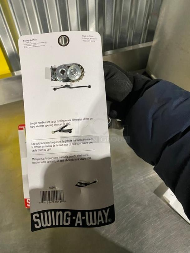 New! Swing-A-Way Commercial Stainless Steel Easy Crank Manual Can Openers! With Black Grip Handle! 2X Your Bid! - Image 4 of 6