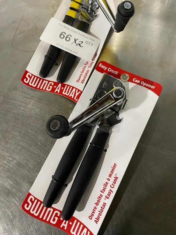 New! Swing-A-Way Commercial Stainless Steel Easy Crank Manual Can Openers! With Black Grip Handle! 2X Your Bid! - Image 6 of 6