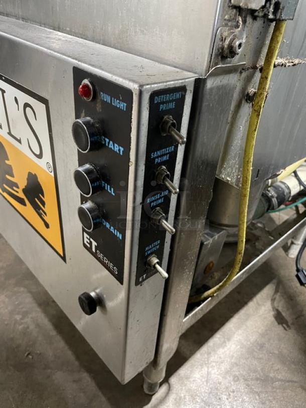 American Dish Service ET Series Commercial Stainless Steel Undercounter Dishwashing Machine! With Full Size Cup Rack! Model: ET-A-M SN: 26014! 120V! On Legs! - Image 8 of 12