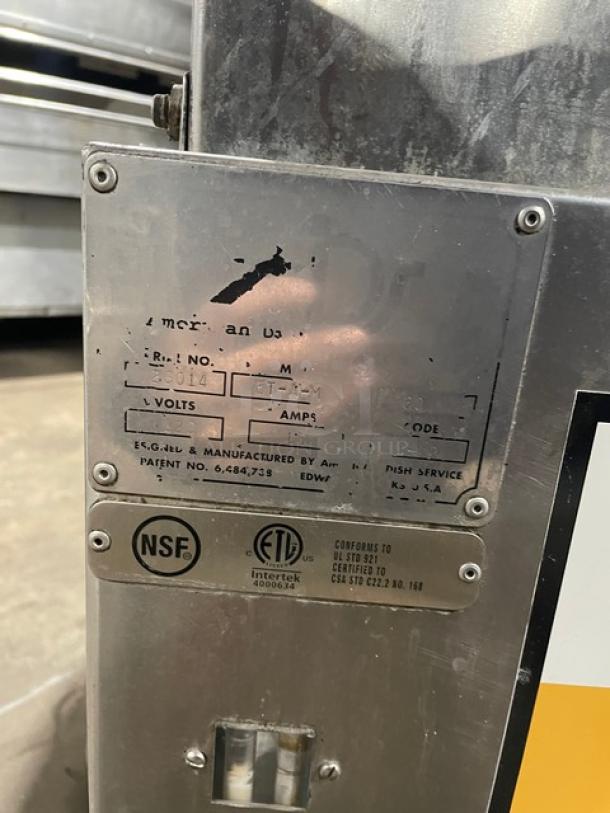 American Dish Service ET Series Commercial Stainless Steel Undercounter Dishwashing Machine! With Full Size Cup Rack! Model: ET-A-M SN: 26014! 120V! On Legs! - Image 10 of 12