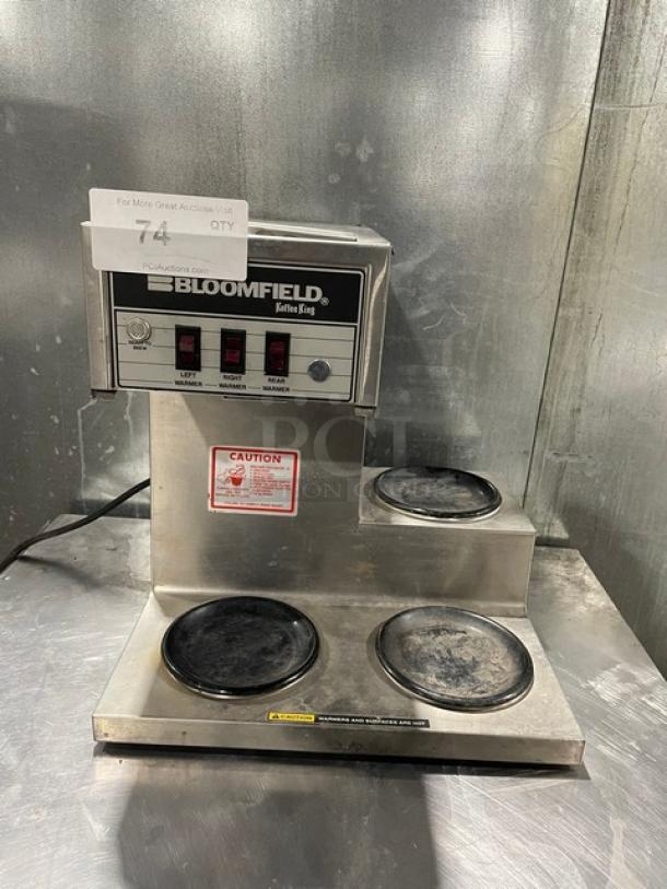 Bloomfield Commercial Stainless Steel Countertop Pour-Over Low-Profile Coffee Brewer! With 3 Warmers & Individual Controls! Model: 8571 SN: 06A01098571! 120V 1 Phase! - Image 1 of 9