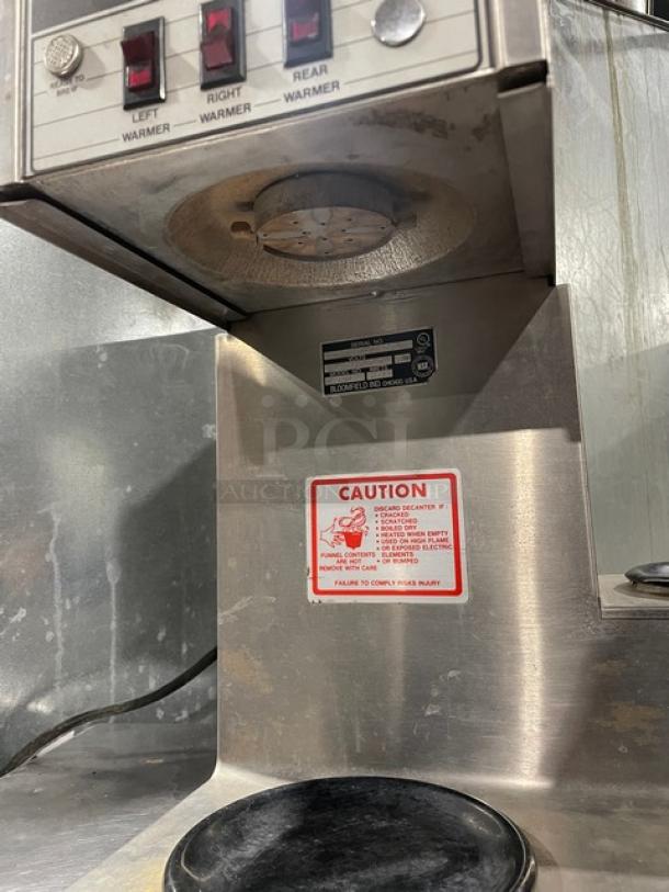 Bloomfield Commercial Stainless Steel Countertop Pour-Over Low-Profile Coffee Brewer! With 3 Warmers & Individual Controls! Model: 8571 SN: 06A01098571! 120V 1 Phase! - Image 7 of 9