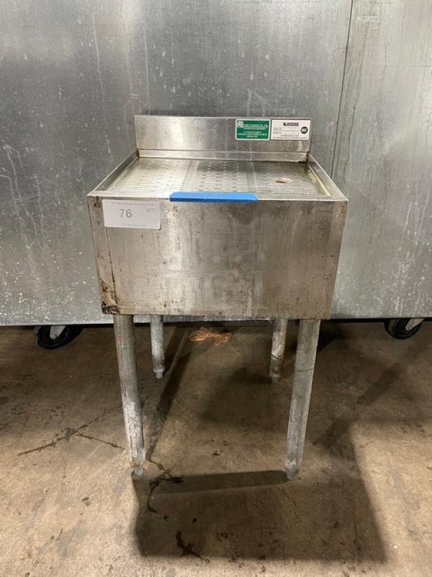 Krowne Commercial Stainless-Steel Free-Standing Underbar Drainboard! With Back Splash! On Legs! - Image 1 of 8