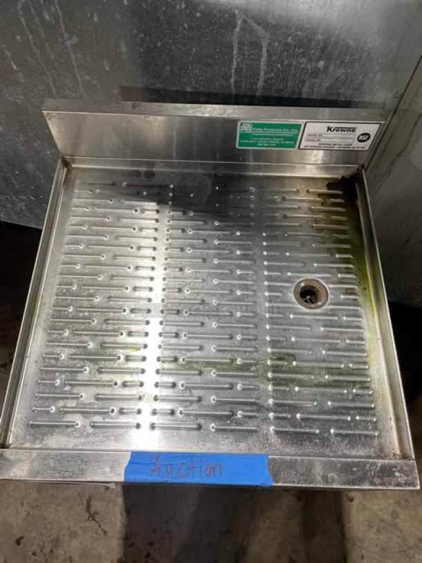 Krowne Commercial Stainless-Steel Free-Standing Underbar Drainboard! With Back Splash! On Legs! - Image 5 of 8