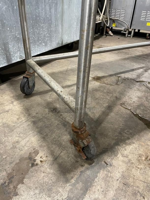 Commercial Stainless Steel Worktop Table! On Casters! - Image 6 of 9