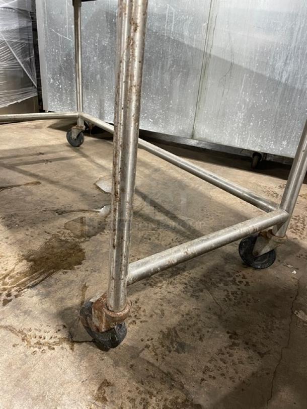 Commercial Stainless Steel Worktop Table! On Casters! - Image 7 of 9
