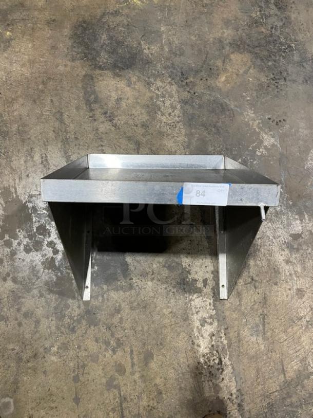 Eagle Group Commercial Stainless Steel Solid Wall Mount Slanted Rack Shelf! With Right Side Drip Tube! Model: 606641 SN: 0704250351! - Image 1 of 9