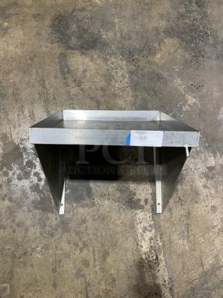 Eagle Group Commercial Stainless Steel Solid Wall Mount Slanted Rack Shelf! With Right Side Drip Tube! Model: 606641 SN: 0704250351!