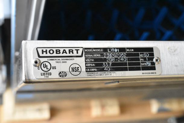 BRAND NEW SCRATCH AND DENT! 2024 Hobart LXNH Stainless Steel Commercia Hi Temp High Temperature Undercounter Dishwasher. 208-240 Volts, 1 Phase. - Image 6 of 6