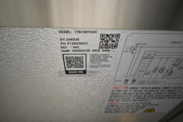 BRAND NEW SCRATCH AND DENT! 2024 Avantco 178CBE72HC Stainless Steel Commercial 4 Drawer Refrigerated Chef Base on Commercial Casters. 115 Volts, 1 Phase. Tested and Working! - Image 8 of 9