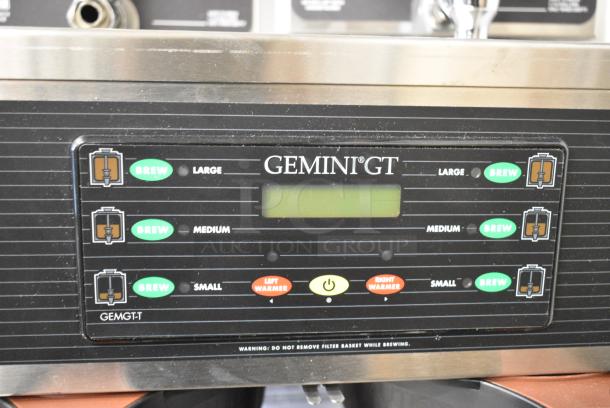 BRAND NEW SCRATCH AND DENT! Curtis GEMTS10A1000 Stainless Steel Commercial Countertop Double Coffee Machine w/ Hot Water Dispenser, 2 Satellites and 2 Poly Brew Baskets. 220 Volts, 1 Phase. - Image 3 of 11