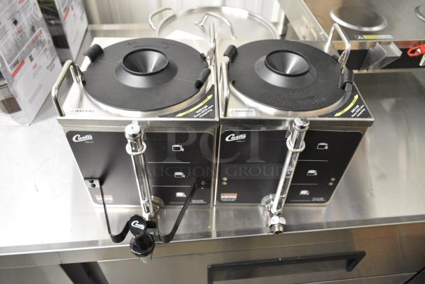 BRAND NEW SCRATCH AND DENT! Curtis GEMTS10A1000 Stainless Steel Commercial Countertop Double Coffee Machine w/ Hot Water Dispenser, 2 Satellites and 2 Poly Brew Baskets. 220 Volts, 1 Phase. - Image 7 of 11