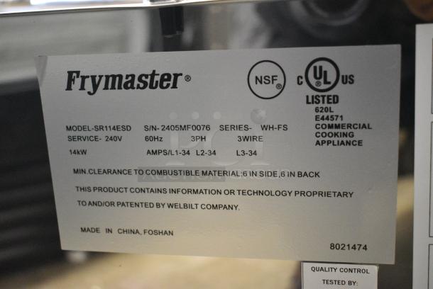 BRAND NEW SCRATCH AND DENT! 2024 Frymaster SR114ESD Stainless Steel Commercial Floor Style Electric Powered Deep Fat Fryer. 240 Volts, 3 Phase. - Image 6 of 6
