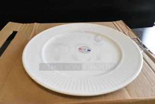 BRAND NEW SCRATCH AND DENT! Box of 4 Pillivuyt HTS6911.10.3850 White Plates