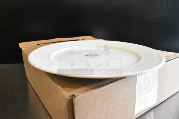 BRAND NEW SCRATCH AND DENT! Box of 4 Pillivuyt HTS6911.10.3850 White Plates - Image 3 of 7