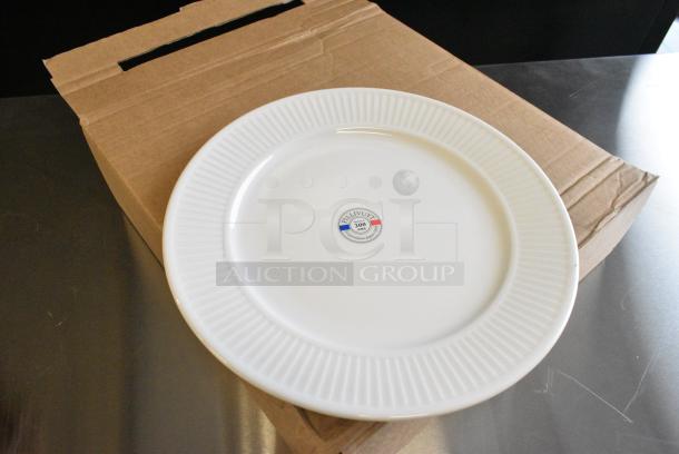 BRAND NEW SCRATCH AND DENT! Box of 4 Pillivuyt HTS6911.10.3850 White Plates - Image 4 of 7