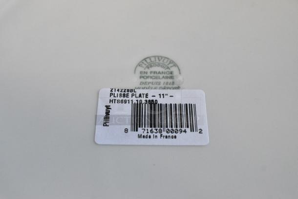 BRAND NEW SCRATCH AND DENT! Box of 4 Pillivuyt HTS6911.10.3850 White Plates - Image 6 of 7