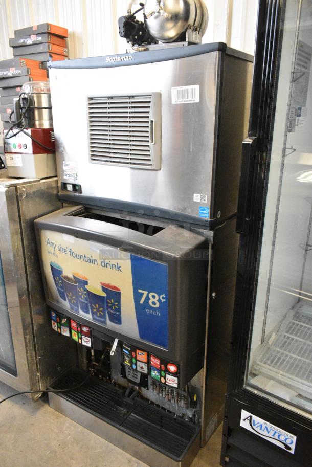 Scotsman C0530MA-1D Stainless Steel Commercial Ice Machine Head on Lancer FS30 Carbonated Beverage Machine and McCann Carbonator. 115 Volts, 1 Phase. - Image 1 of 9