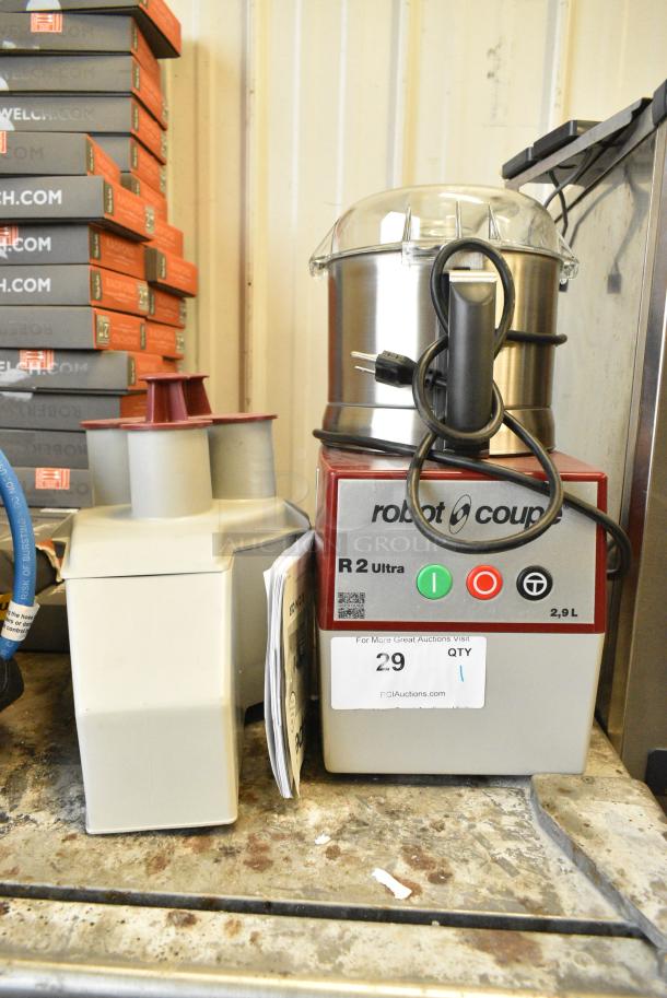 BRAND NEW SCRATCH AND DENT! Robot Coupe R2 Ultra Countertop Food Processor w/ Bowl, Continuous Feed Head and S Blade. 120 Volts, 1 Phase. Tested and Working! - Image 1 of 9