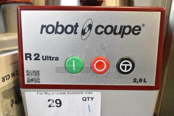 BRAND NEW SCRATCH AND DENT! Robot Coupe R2 Ultra Countertop Food Processor w/ Bowl, Continuous Feed Head and S Blade. 120 Volts, 1 Phase. Tested and Working! - Image 4 of 9