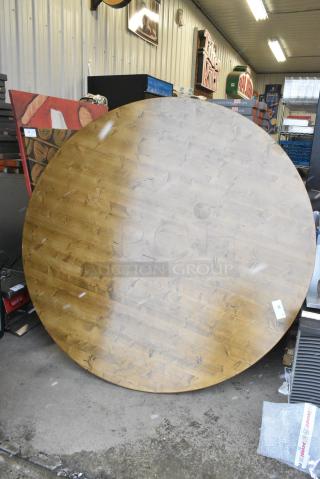 Wooden Round Folding Table.
