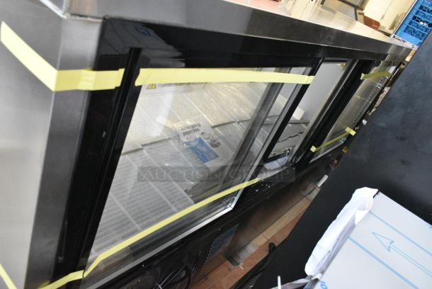 BRAND NEW SCRATCH AND DENT! 2024 Avantco 178DLC82HCS 82" Stainless Steel Curved Glass Refrigerated Deli Case. 115 Votls, 1 Phase. Tested and Working! - Image 3 of 4