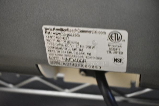 BRAND NEW SCRATCH AND DENT! Hamilton Beach HMD400R Triple Spindle Drink Mixer. 120 Volts, 1 Phase. Tested and Working! - Image 6 of 6