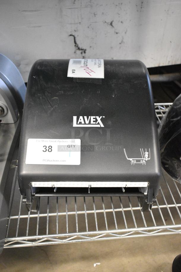 BRAND NEW SCRATCH AND DENT! Lavex 712RTAUTOCUT Translucent Black Auto-Cut Hands Free Paper Towel Dispenser - Image 1 of 4