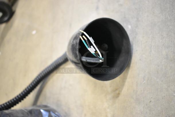 2 BRAND NEW SCRATCH AND DENT! ServIt 423HLR85BK Retractable Cord Ceiling Mount Heat Lamp with Modern Black Finish Round Dome Shade. 2 Times Your Bid! - Image 3 of 5