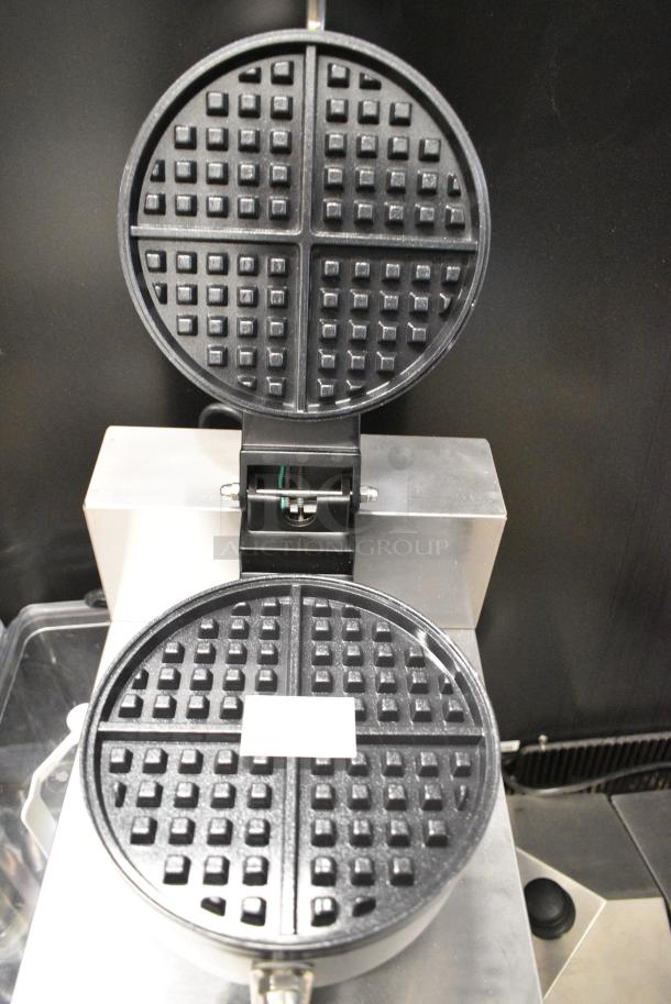 BRAND NEW SCRATCH AND DENT! 2023 Carnival King 382WSM11 Non-Stick Single Waffle Maker with Timer. 120 Volts, 1 Phase. Tested and Working! - Image 5 of 6