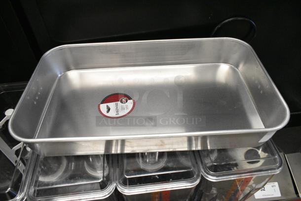 BRAND NEW SCRATCH AND DENT! Vollrath 68252 Wear-Ever 17.875 Qt. Aluminum Baking and Roasting Pan with Handles - 24" x 14" x 3 1/2" - Image 3 of 6