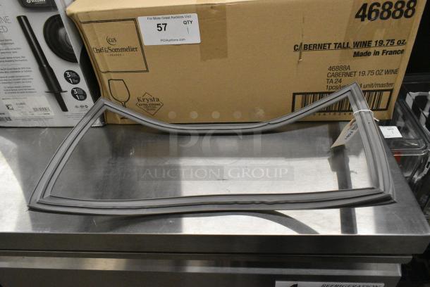BRAND NEW SCRATCH AND DENT! Box of 4 185703963D25 Beverage-Air 703-963D-25 Equivalent Magnetic Drawer Gasket - 11 1/8" x 21 1/8" - Image 1 of 5