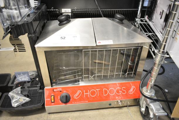 BRAND NEW SCRATCH AND DENT! Avantco 177HDS100 100 Dog / 48 Bun Hot Dog Steamer / Merchandiser. 120 Volts, 1 Phase. Tested and Powers On But Does Not Get Warm - Image 1 of 7