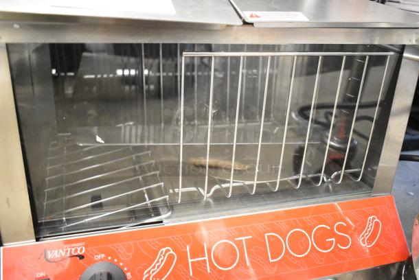 BRAND NEW SCRATCH AND DENT! Avantco 177HDS100 100 Dog / 48 Bun Hot Dog Steamer / Merchandiser. 120 Volts, 1 Phase. Tested and Powers On But Does Not Get Warm - Image 3 of 7