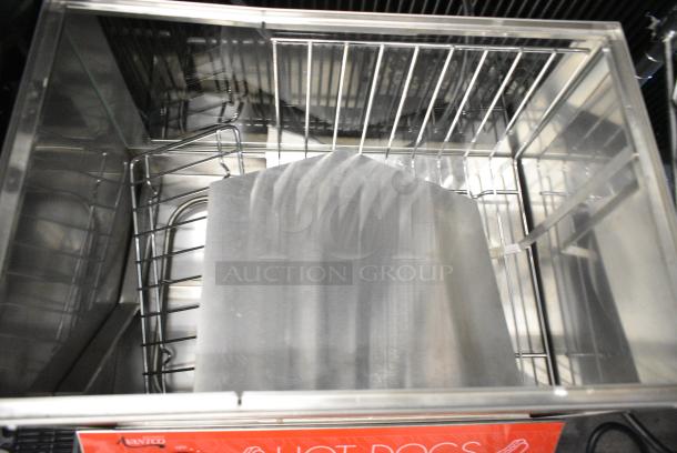 BRAND NEW SCRATCH AND DENT! Avantco 177HDS100 100 Dog / 48 Bun Hot Dog Steamer / Merchandiser. 120 Volts, 1 Phase. Tested and Powers On But Does Not Get Warm - Image 4 of 7