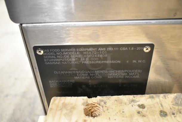 BRAND NEW SCRATCH AND DENT! Vulcan MSA72-101 Stainless Steel Commercial Countertop Natural Gas Griddle with Snap-Action Thermostatic Controls - 162,000 BTU. - Image 7 of 7