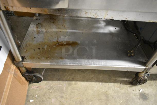 Stainless Steel Commercial Electric Powered Flat Top Griddle w/ Metal Under Shelf on Commercial Casters. 208/240 Volts, 3 Phase. - Image 5 of 5