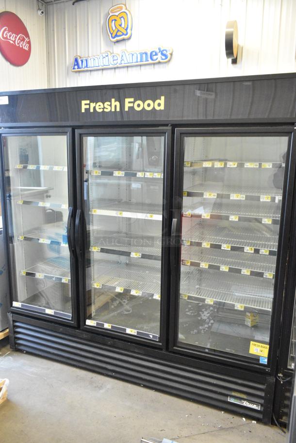 2021 True GDM-72-HC Metal Commercial 3 Door Reach In Cooler Merchandiser w/ Poly Coated Racks. 115 Volts, 1 Phase. Tested and Working! - Image 1 of 6