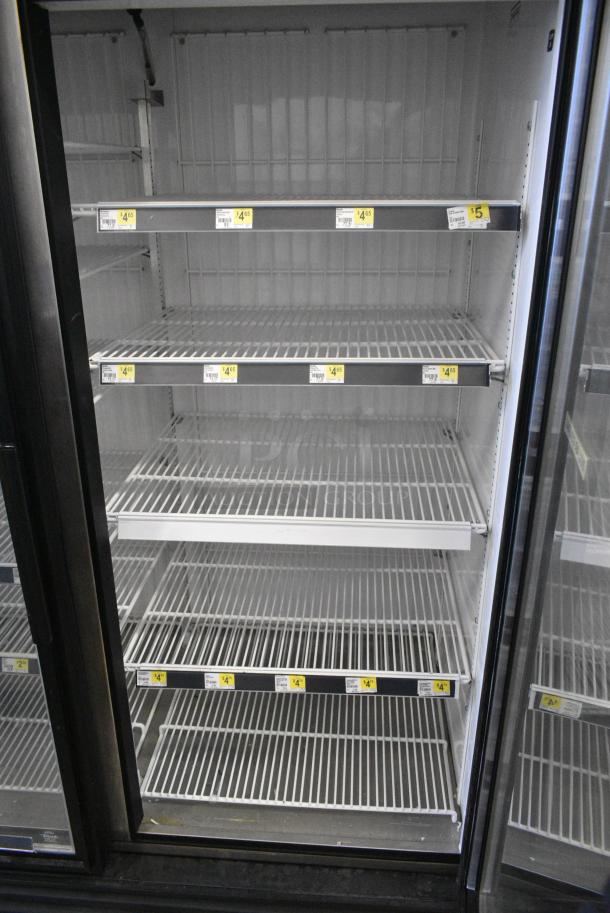 True GDM-49F-HC Metal Commercial 2 Door Reach In Freezer Merchandiser w/ Poly Coated Racks. 115/208-230 Volts, 1 Phase. Tested and Working! - Image 4 of 5