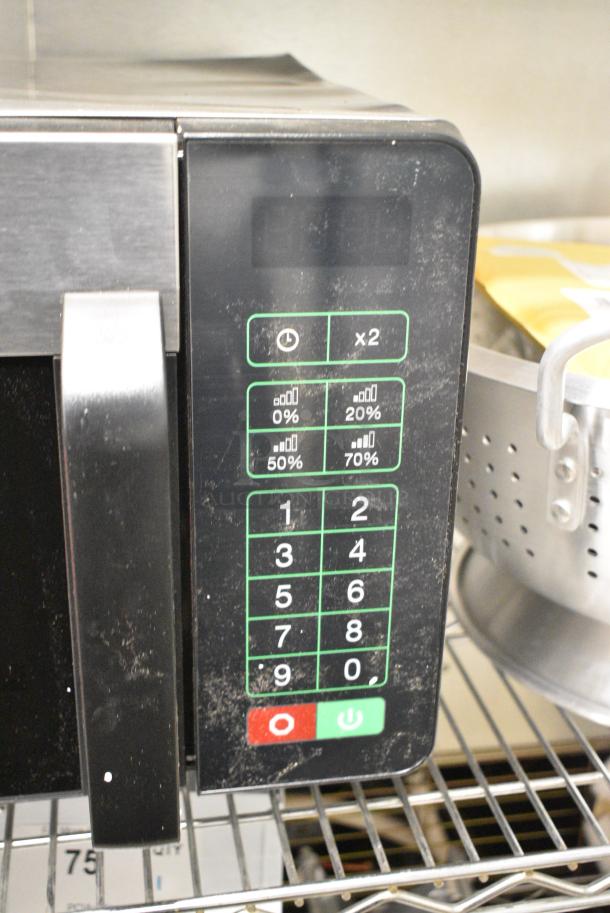 BRAND NEW SCRATCH AND DENT! 2024 Amana RMS10TSA Stainless Steel Commercial Microwave with Push Button Controls. 120 Volts, 1 Phase. - Image 3 of 6