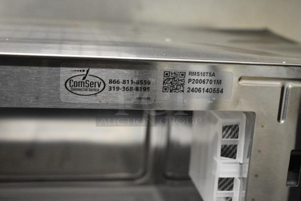 BRAND NEW SCRATCH AND DENT! 2024 Amana RMS10TSA Stainless Steel Commercial Microwave with Push Button Controls. 120 Volts, 1 Phase. - Image 5 of 6