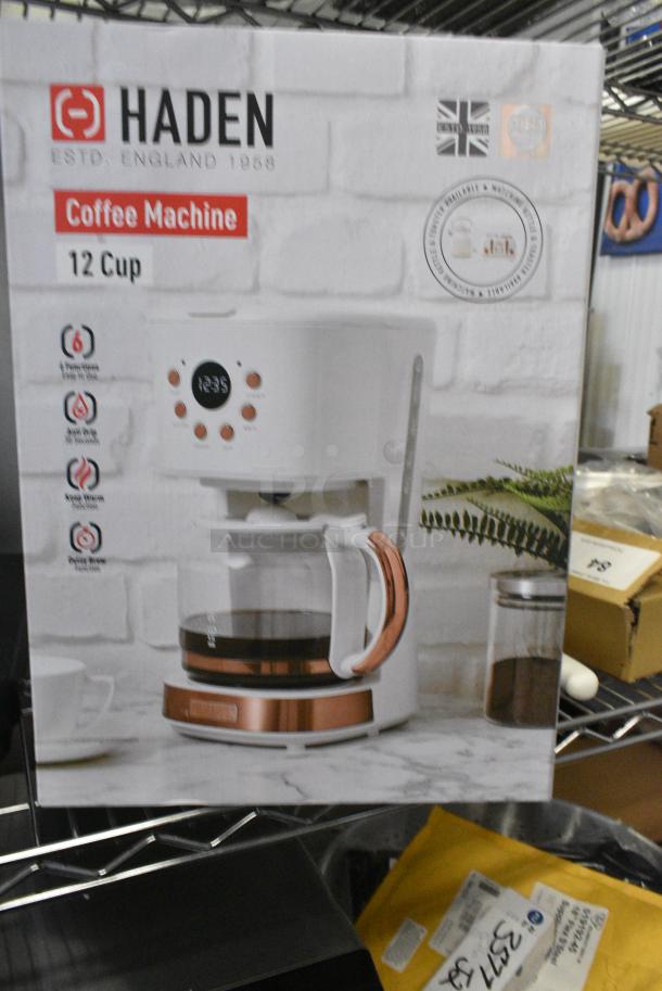 BRAND NEW SCRATCH AND DENT! Haden 75092 12-Cup Programmable Coffee Machine. 120 Volts, 1 Phase. - Image 1 of 3