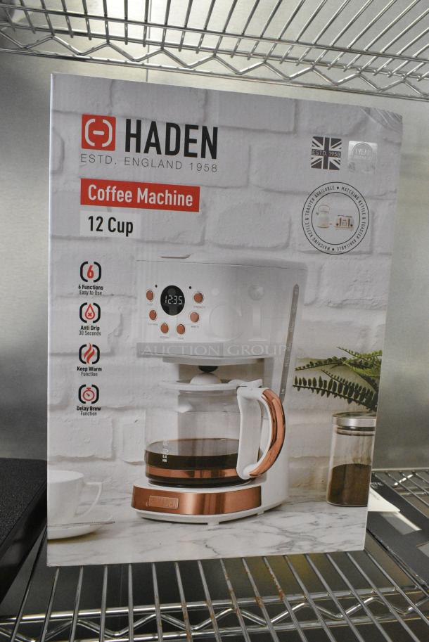 BRAND NEW SCRATCH AND DENT! Haden 75092 12-Cup Programmable Coffee Machine. 120 Volts, 1 Phase. - Image 1 of 2