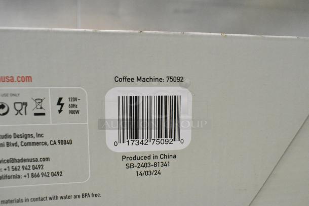BRAND NEW SCRATCH AND DENT! Haden 75092 12-Cup Programmable Coffee Machine. 120 Volts, 1 Phase. - Image 2 of 2