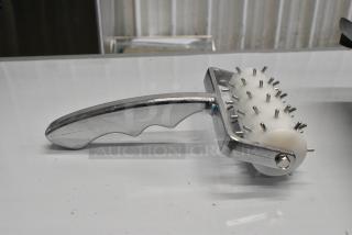 BRAND NEW SCRATCH AND DENT! 407DDSP6CA Choice 5 3/4" Wide Dough Docker with Cast Aluminum Handle - 3/8" Stainless Steel Pins