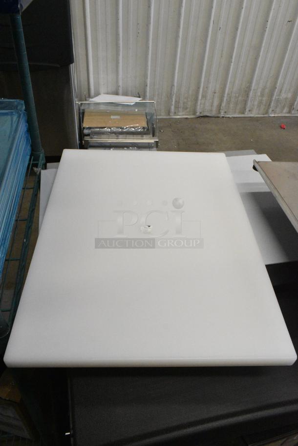 2 BRAND NEW SCRATCH AND DENT! Items Including 407201575WH Choice 20" x 15" x 3/4" White Polyethylene Cutting Board and 40724181WH Choice 24" x 18" x 1" White Polyethylene Cutting Board. 2 Times Your Bid! - Image 4 of 5