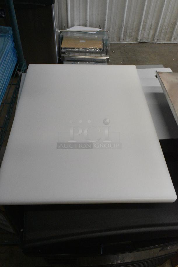 2 BRAND NEW SCRATCH AND DENT! Items Including 407201575WH Choice 20" x 15" x 3/4" White Polyethylene Cutting Board and 40724181WH Choice 24" x 18" x 1" White Polyethylene Cutting Board. 2 Times Your Bid! - Image 5 of 5