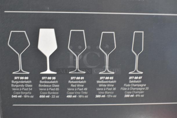 3 BRAND NEW SCRATCH AND DENT! Box of 6 Stolzle Lausitz Revolution Bordeaux Glasses. 3 Times Your Bid! - Image 6 of 7