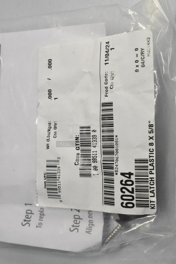 6 BRAND NEW SCRATCH AND DENT! Cambro 60264 2 Hole Plastic Latch Kit. 6 Times Your Bid! - Image 4 of 4