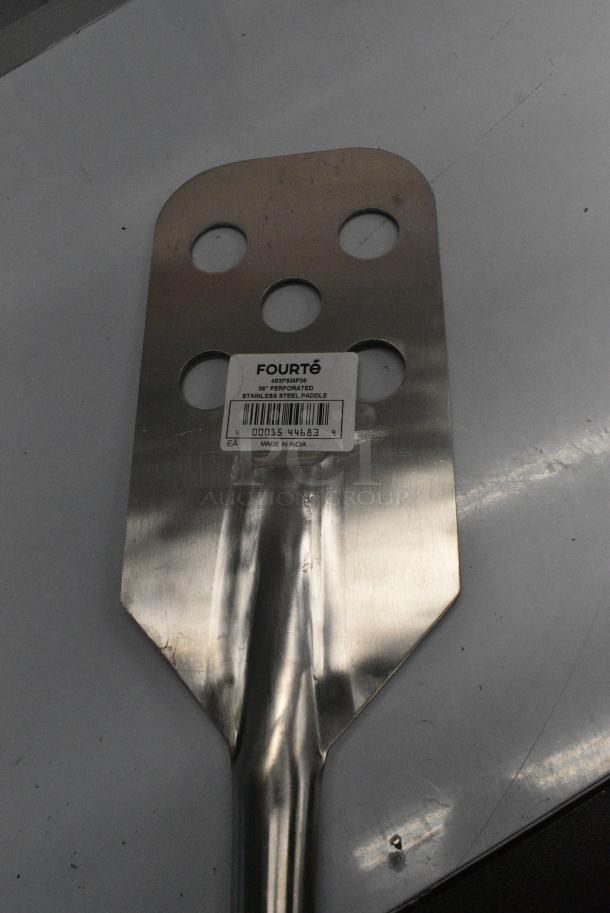 BRAND NEW SCRATCH AND DENT! Fourte 483PSMP36 36" Perforated Stainless Steel Paddle - Image 4 of 5